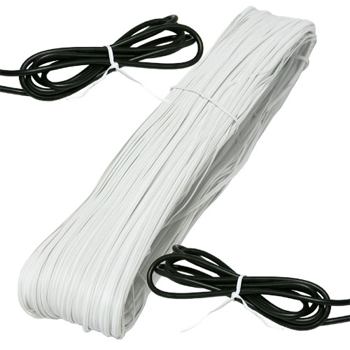 칼라타이 흰색 전선끈 (철심-0.45mm)